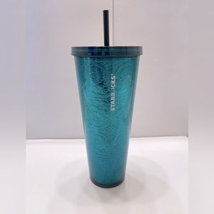 Starbucks Teal Embossed 24oz Tumbler